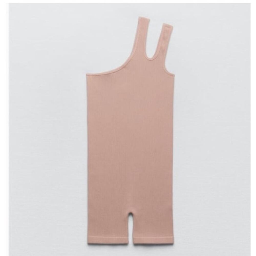 NWT Zara women's seamless ribbed short jumpsuit sz: M/L